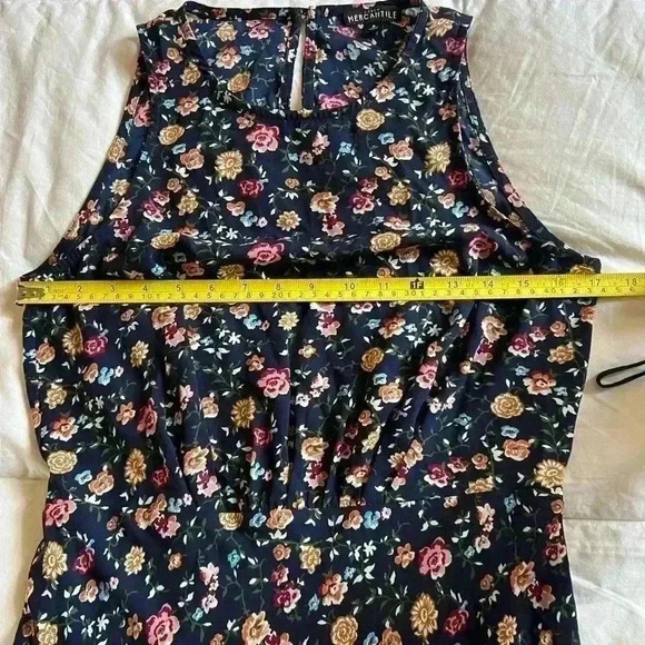J Crew Mercantile Floral Fall Dress - Size 6 - Picture 9 of 12